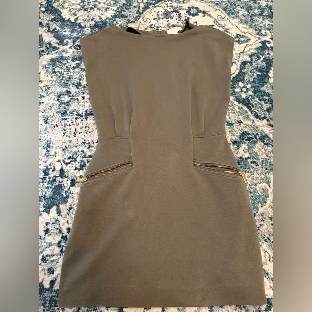 Elegant Olive Green Dress
